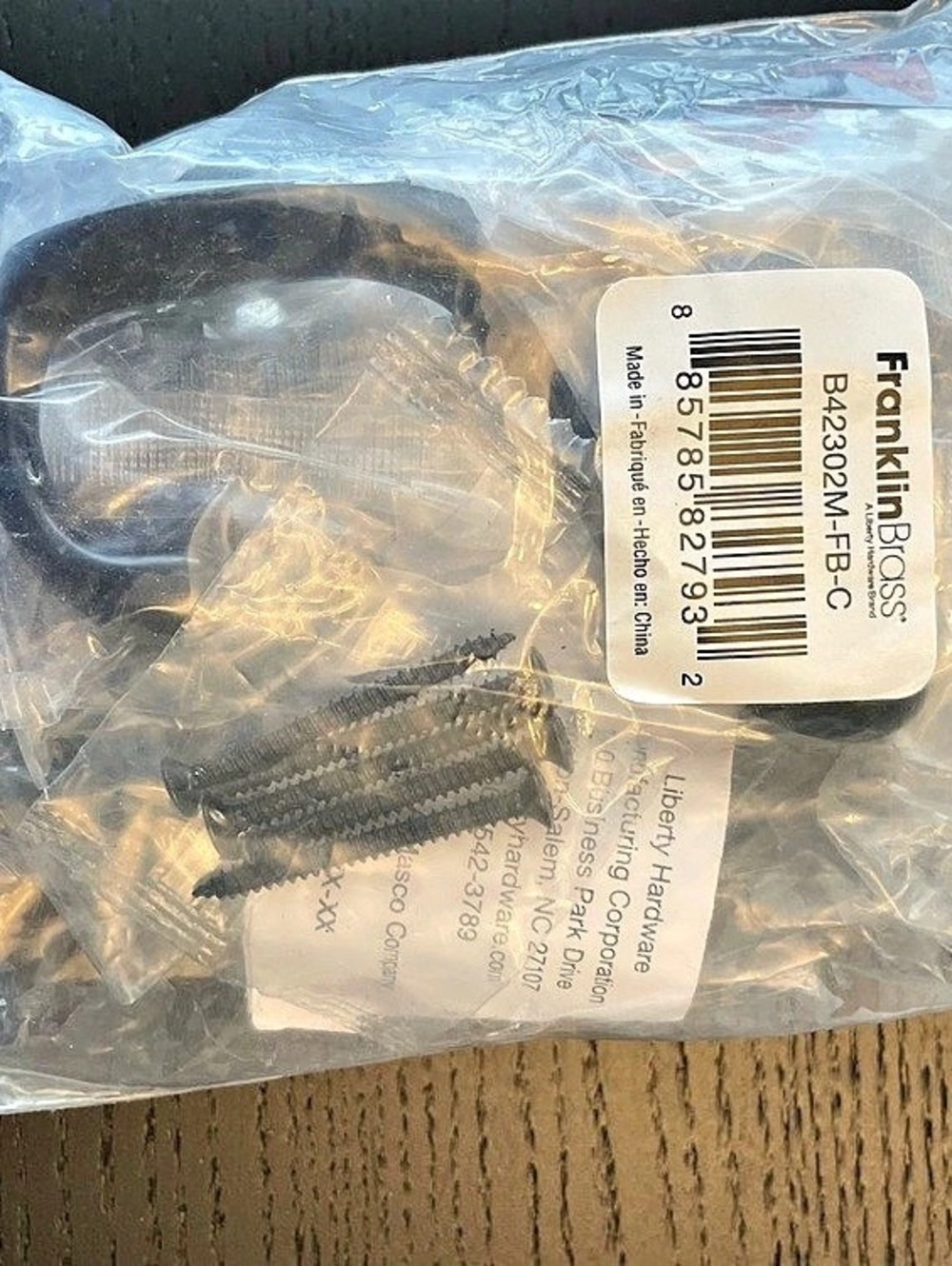 Franklin Brass B4302M-FB-O Black coat hook Hardware NWT- set of 5